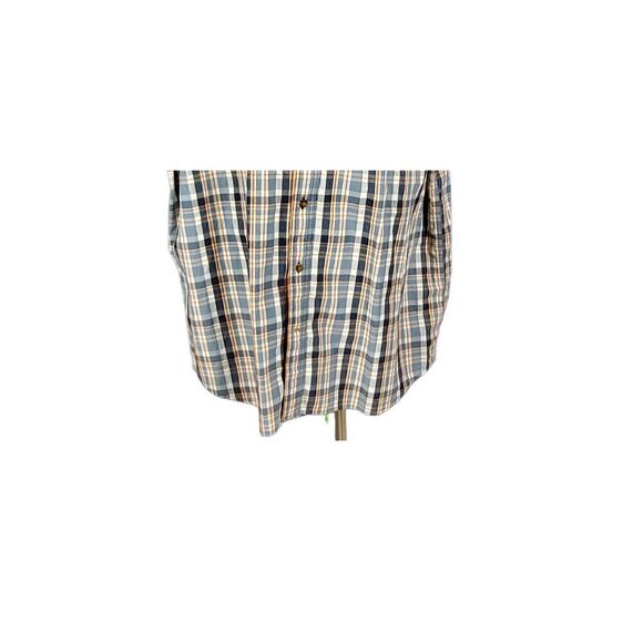 Carhartt Shirt Size XL Gray Blue Short Sleeve Relaxed Fit Button Down Plaid Work - Picture 4 of 8